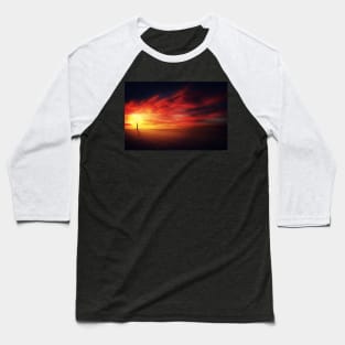 scenic sunset silhouette Baseball T-Shirt